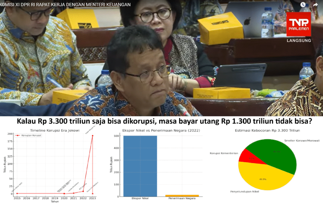 3300T Uang Rakyat Rp 3.300 Triliun Hilang: Menyelami Misteri Korupsi, Penyelundupan Nikel, dan Hilirisasi Ilusi di Era Jokowi