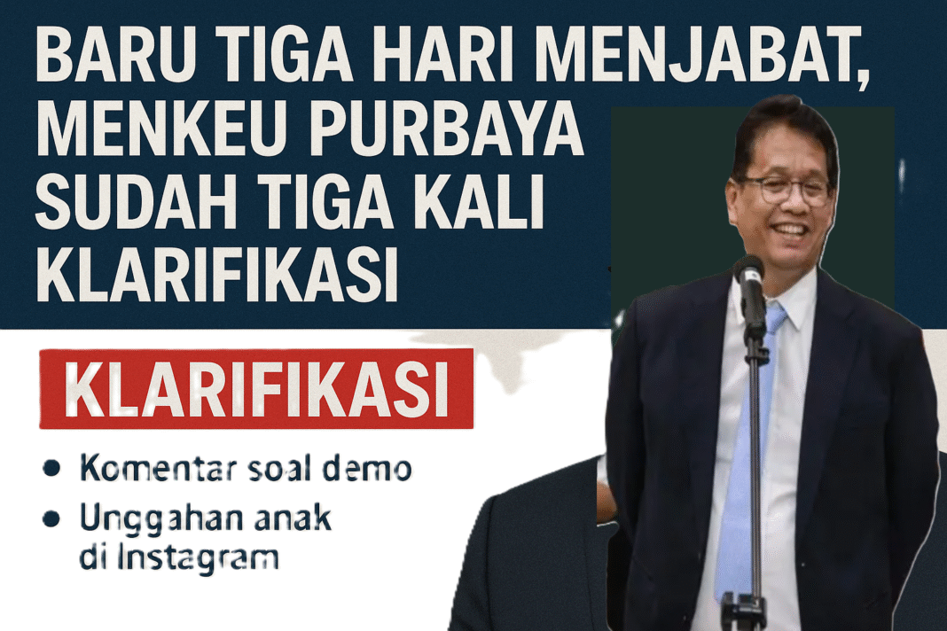 ChatGPT Image Sep 11, 2025, 02_47_28 PM Baru Tiga Hari Jadi Menteri, Purbaya Sudah Tiga Kali Beri Klarifikasi