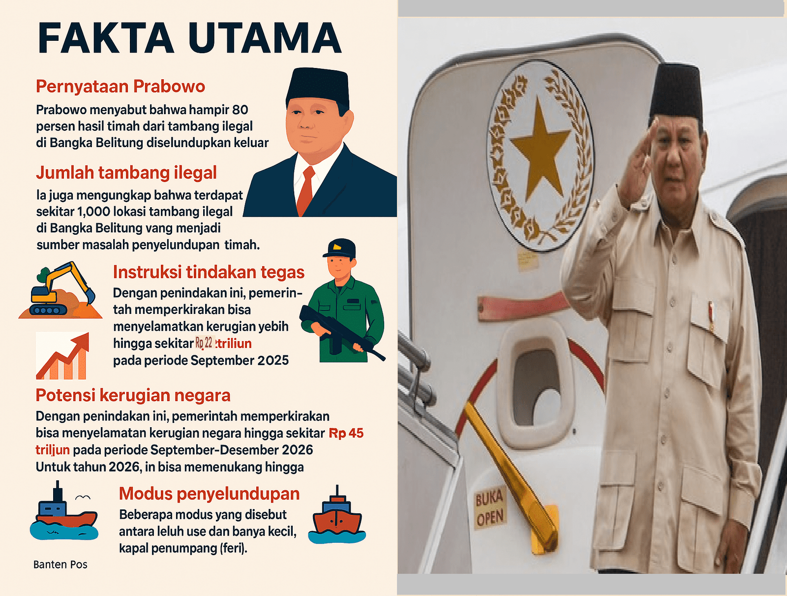 Operasi Besar-Besaran: Prabowo Perintahkan Hentikan Mafia Timah di Babel