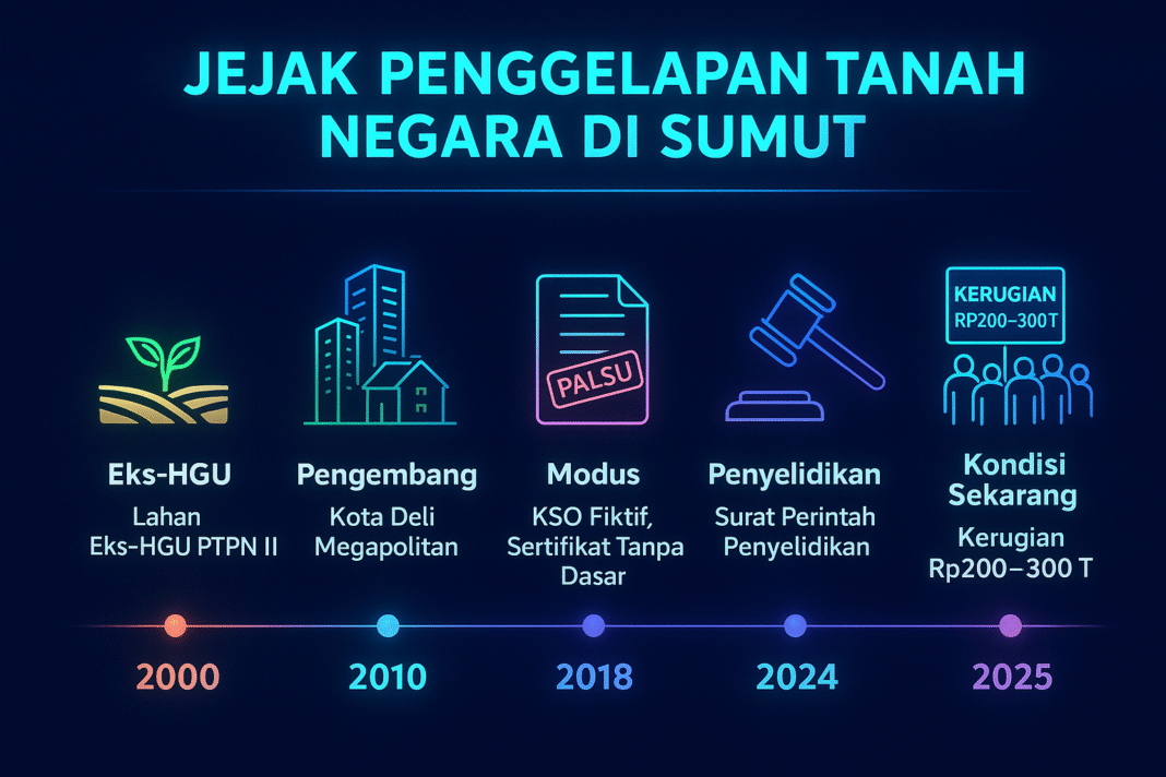 Investigasi: Jejak Gelap Penggelapan Tanah Negara di Sumatera Utara