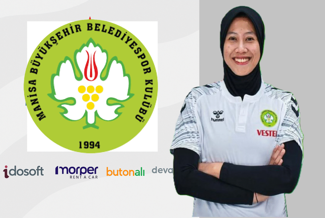 Logo and visual conc Megawati “Megatron” Hangestri: Dari Indonesia ke Turki, Mengubah Wajah Manisa BBSK