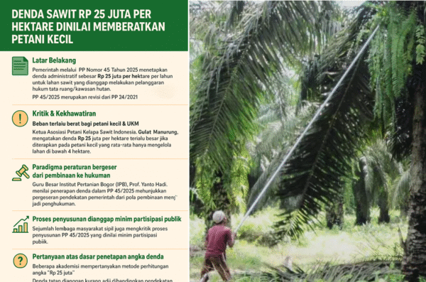PP 45/2025 Picu Kontroversi: Denda Sawit Berpotensi Mematikan Usaha Rakyat